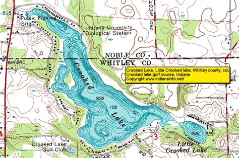 Crooked Lake Map, Little Crooked Lake Map, Indiana Pictures, Images ...