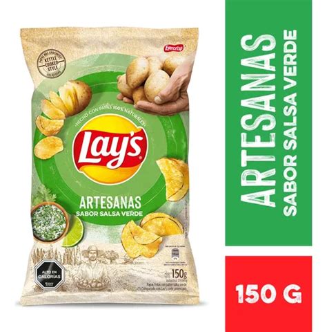 Papas Fritas Lays Artesanas Sabor Salsa Verde 150g Cuotas Sin Interés