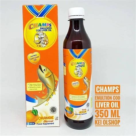 Jual Champs Emulsion Botol COD Liver Oil Sirup Rasa Jeruk Isi 350ML