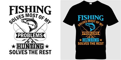 Fishing Vector T Shirt Design Samples With Illustration Of A Fish And A