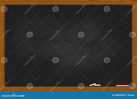 Black Chalkboard In Wood Frame Texture Stock Vector Illustration Of