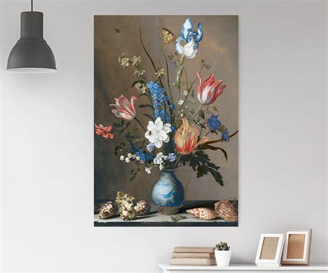 Stilleven Met Bloemen In Een Wan Li Vaas Canvas Easycanvas Nl