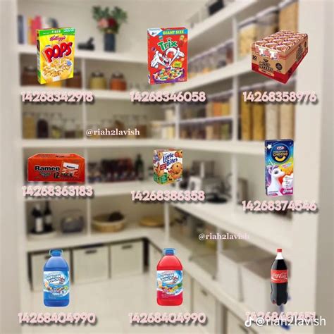 Pin By Kashnextdoor On Bloxburg Codes Pantry Decal Bloxburg Food