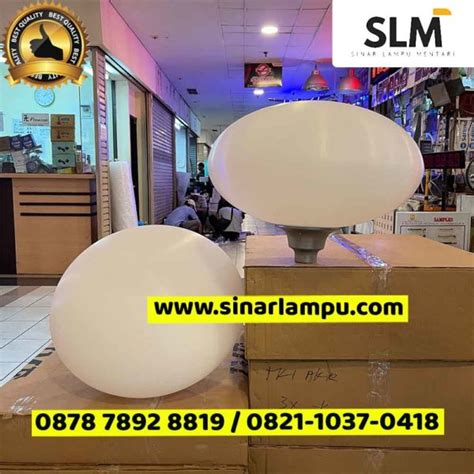 Lampu Taman Oval Diameter Cm Akrilik Polytelin Susu Sinar Lampu Mentari