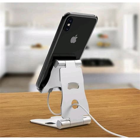 Suporte Alum Nio De Mesa Para Tablet Smartphone Celular Ajust Vel