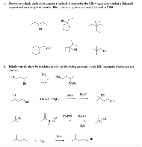 Solved Use Retrosynthetic Analysis To Suggest A Method To Chegg