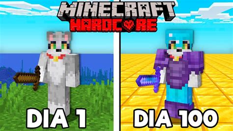 Sobreviví 100 DÍAS en Minecraft Hardcore YouTube