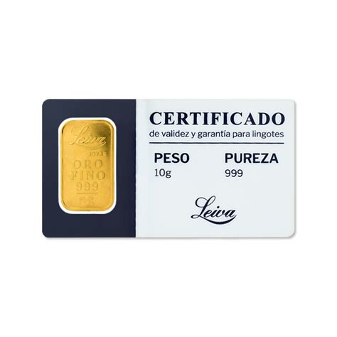 Oro 24 Kilates 10 Gramos Leiva Joyas