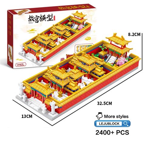 LEJUBLOCKvườn Tô Châu lâu đài xây dựng khối đồ chơi cho trẻ em kiến