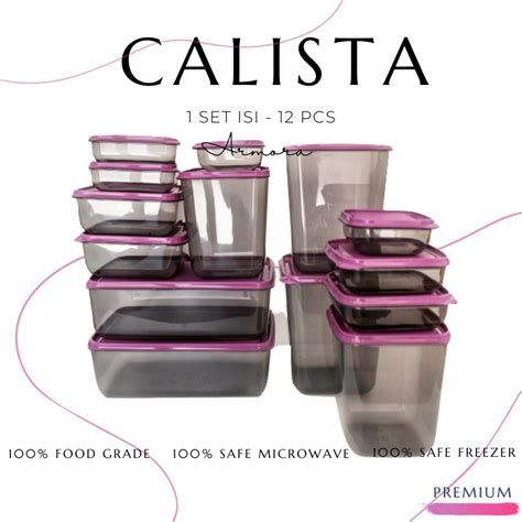 Jual Toples Plastik Calista Otaru Smoke Pcs Set Tempat Kotak Box