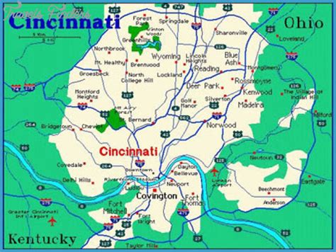 Cincinnati Map TravelsFinders Maps Of Ohio