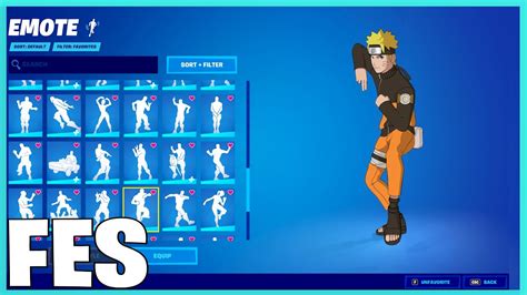 Fortnite Naruto Uzumaki Skin With All My Fortnite Dances And Emotes Youtube