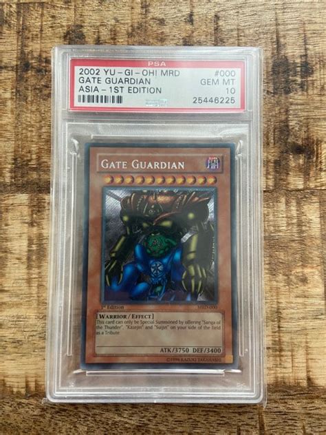 Konami Yu Gi Oh Graded Card Psa 10 Gate Guardian 1st Catawiki