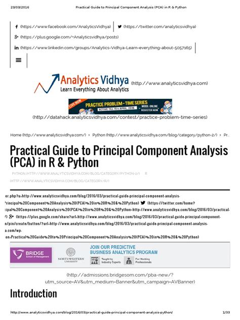 Practical Guide To Principal Component Analysis Pca In R And Python