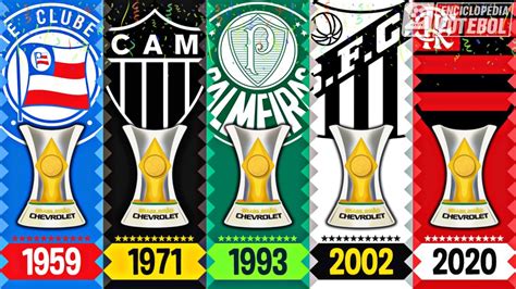 TODOS OS CAMPEÕES DA SÉRIE A DO BRASILEIRÃO 1959 2020 YouTube