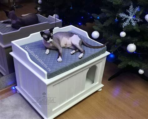 Купить закрытый кошачий туалет-домик "Комфорт" недорого
