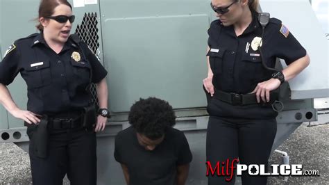 Pervert Is Caught And Subdued By Horny Milf Cops Into Banging
