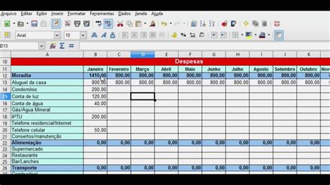 Planilha De Controle De Gastos De Obras Em Excel Planilhas Prontas