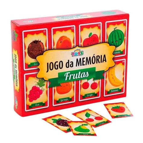 Jogo da Memória Frutas 26 peças Mini Toys na Papelaria Art Nova