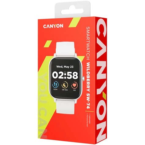 Smartwatch CANYON Wildberry CNS-SW74SS, Android/iOS, alb