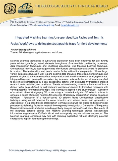 Aapg Datapages Archives Abstract Integrated Machine Learning