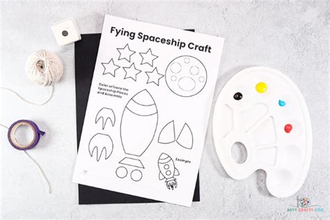 Flying Rocketship Craft Space Craft Arty Crafty Kids