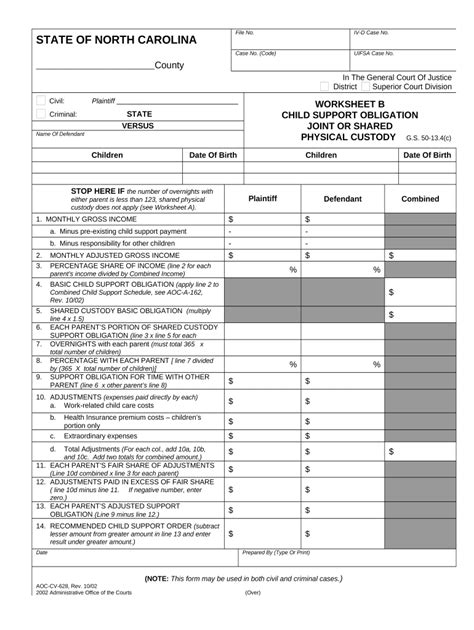 Nc Joint Custody Fill Out And Sign Online Dochub