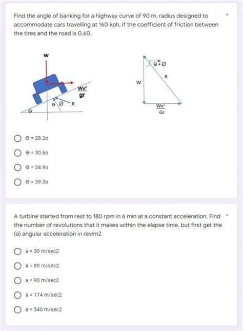 Solved Find The Angle Of Banking For A Highway