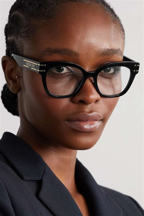 Dior Eyewear Diorsignatureo B2i Square Frame Acetate And Gold Tone Optical Glasses In 2023