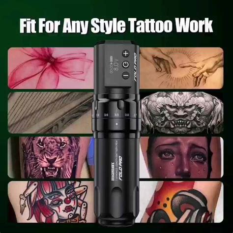 Wholesale Dragonhawk Tattoo Fold Pro Wireless Tattoo Pen Machine With 2