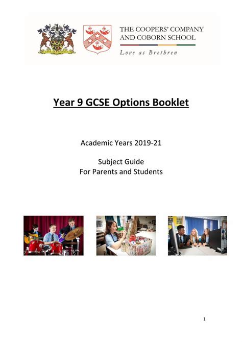 PDF Year 9 GCSE Options Booklet Option Form 4 Options Information 5