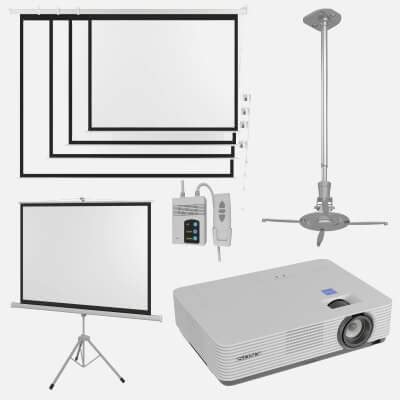 Projector Sony Vpl Dx With Screen Set D Model By Ambi D