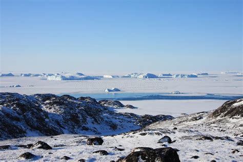 Frozen Sea And Arctic Tundra, Greenland Stock Photo - Image: 20108858