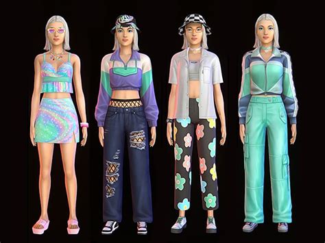 Xoxo The Sims 4 High School Years Lookbook Sims 4 Clothing Sims 4