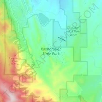 Roxborough State Park topographic map, elevation, terrain