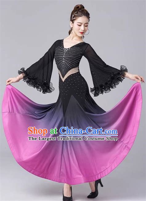 Modern Dance Skirt Women New National Standard Dance Waltz Ballroom