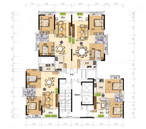 丽景华庭c3户型，丽景华庭2室2厅1卫1厨约9562平米户型图，朝南朝向 茂名安居客