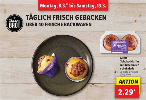 Milka Schoko Muffin Mit Alpenmilch Schokolade Angebot Bei Lidl