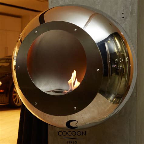 Cocoon Fires Vellum Wall Mounted Fireplace Naked Flame NZ