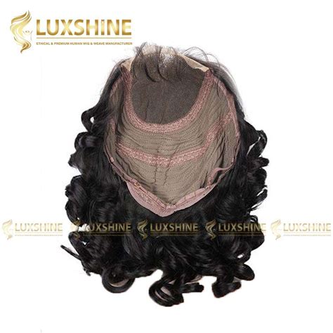 Bouncy Wavy Black Lace Closure Wig Luxshine Hair