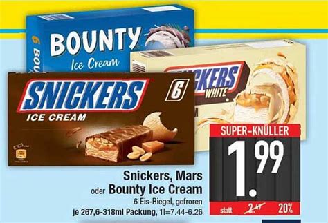 Snickers Mars Oder Bounty Ice Cream Angebot Bei E Center