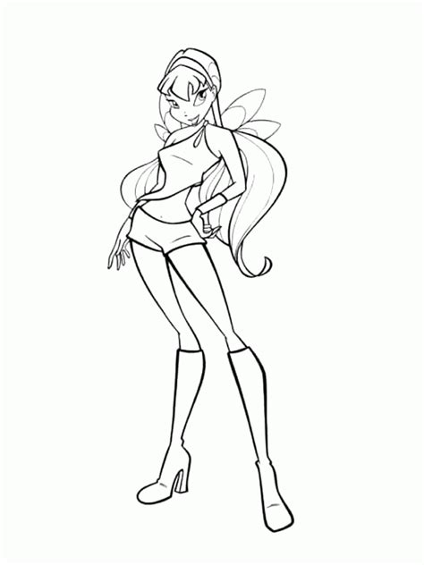 Winx Stella Coloring Pages To Print For Free Winx Stella Pictures