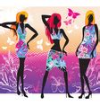 Hello Summer Poster Portrait Of Sexy Hot Girl Vector Image