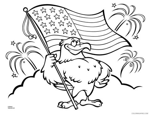 patriotic coloring pages eagle with american flag Coloring4free ...