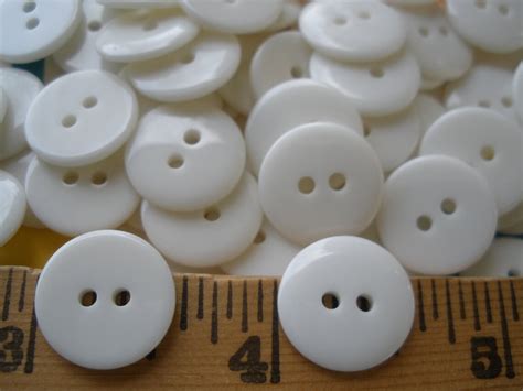 15MM Ivory White Buttons Plastic 23L 2 Hole Sew On 24 Pcs Etsy