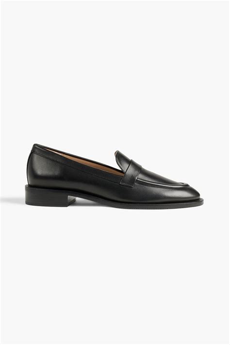 Stuart Weitzman Palmer Sleek Leather Loafers The Outnet