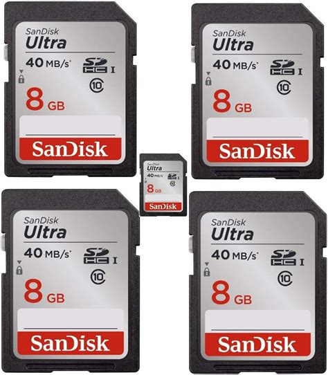 Amazon Sandisk Pack Ultra Gb Class Sdhc Memory Card Up To