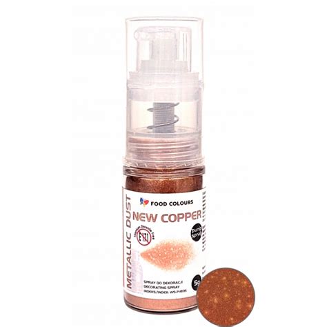 Barwnik spożywczy miedziany New Copper Metallic suchy puder w spray u