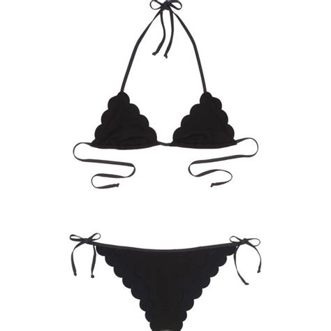 Slufoot Chloe Scalloped Triangle Bikini Liked On