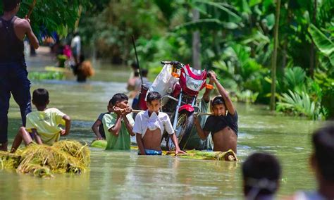 Assam Flood 34000 People Affected In 19 Districts Lakhimpur Worst Hit